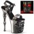 Pleaser RAPTURE-812-LT Plateau Sandaletten Leder Schwarz Silber