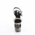 Pleaser RAPTURE-812-LT Plateau Sandaletten Leder Schwarz Silber