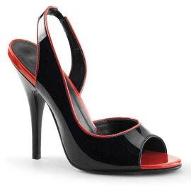 Pleaser SEDUCE-117 Sandalettes Patent Black