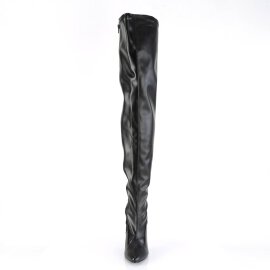 Pleaser SEDUCE-3000 Overknee Boots Faux Leather Black