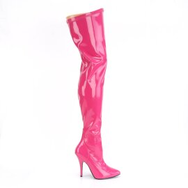 Pleaser SEDUCE-3000 Overknee Stiefel Lack Pink