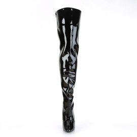 Pleaser SEDUCE-3010 Overknee Boots Patent Black