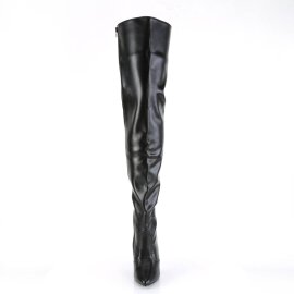 Pleaser SEDUCE-3010 Overknee Boots Faux Leather Black