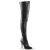 Pleaser SEDUCE-3010 Overknee Stiefel Kunstleder Schwarz