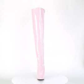 Pleaser SEDUCE-3010 Overknee Boots Patent Light Pink