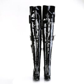 Pleaser SEDUCE-3019 Overknee Boots Patent Black
