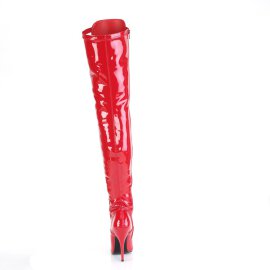 Pleaser SEDUCE-3024 Overknee Boots Patent Red