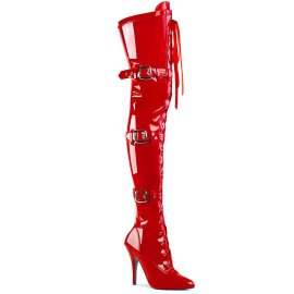 Pleaser SEDUCE-3028 Overknee Boots Patent Red
