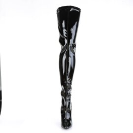 Pleaser SEDUCE-3063 Overknee Boots Patent Black