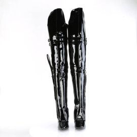 Pleaser SEDUCE-3080 Overknee Boots Patent Black
