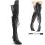 Pleaser SEDUCE-3082 Overknee Stiefel Kunstleder Schwarz