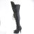 Pleaser SEDUCE-3082 Overknee Stiefel Kunstleder Schwarz