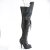 Pleaser SEDUCE-3082 Overknee Stiefel Kunstleder Schwarz
