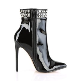 Pleaser SEXY-1006 Stiefeletten Lack Schwarz