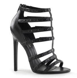 Pleaser SEXY-15 Sandalettes Faux Leather Black