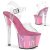 Pleaser SKY-308OF Plateau Ankle Boots Transparent Light Pink