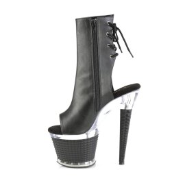 Pleaser SPECTATOR-1018 Plateau Stiefeletten Kunstleder Schwarz