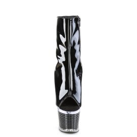 Pleaser SPECTATOR-1021 Plateau Stiefeletten Lack Schwarz