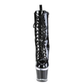 Pleaser SPECTATOR-1040 Plateau Stiefeletten Lack Schwarz