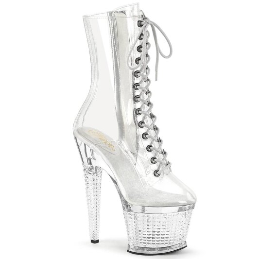 Pleaser SPECTATOR-1040C Plateau Stiefeletten Transparent