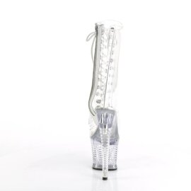 Pleaser SPECTATOR-1040C Plateau Stiefeletten Transparent