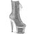 Pleaser SPECTATOR-1040G Plateau Stiefeletten Glitter Silber