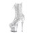 Pleaser SPECTATOR-1040G Plateau Stiefeletten Glitter Silber