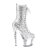 Pleaser SPECTATOR-1040G Plateau Stiefeletten Glitter Silber
