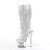 Pleaser SPECTATOR-2017RSF Plateau Stiefeletten Chrom Silber