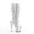 Pleaser SPECTATOR-2017RSF Plateau Stiefeletten Chrom Silber