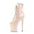 Pleaser XTREME-1021 Plateau Stiefeletten Lack Beige
