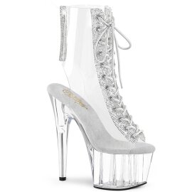 Pleaser ADORE-1016C-2 Plateau Stiefeletten Strass...