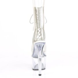 Pleaser ADORE-1016C-2 Plateau Stiefeletten Strass Transparent EU-39 / US-9
