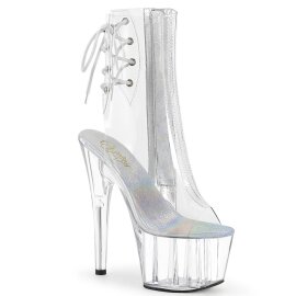 Pleaser ADORE-1018C Plateau Stiefeletten Transparent...
