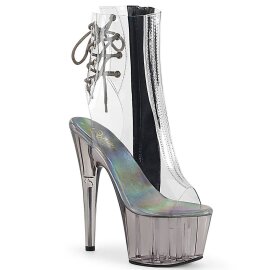 Pleaser ADORE-1018CT Plateau Stiefeletten Rauch...