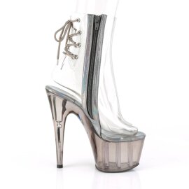 Pleaser ADORE-1018CT Plateau Stiefeletten Rauch Transparent EU-39 / US-9