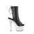 Pleaser ADORE-1018LG Plateau Stiefeletten Kunstleder Glitter Schwarz Silber EU-41 / US-11