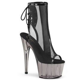 Pleaser ADORE-1018MSHT Plateau Stiefeletten Mesh Rauch...