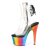 Pleaser ADORE-1018RC Plateau Stiefeletten Chrom Transparent Bunt EU-40 / US-10