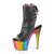 Pleaser ADORE-1018RC-02 Plateau Stiefeletten Kunstleder Chrom Schwarz Bunt EU-39 / US-9
