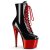 Pleaser ADORE-1020 Plateau Stiefeletten Lack Chrom Schwarz Rot EU-37 / US-7