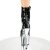 Pleaser ADORE-1020 Plateau Stiefeletten Lack Chrom Schwarz Silber EU-42 / US-12