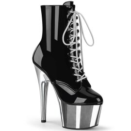 Pleaser ADORE-1020 Plateau Stiefeletten Lack Chrom...