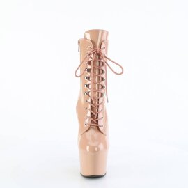 Pleaser ADORE-1020 Plateau Stiefeletten Lack Braun EU-38...