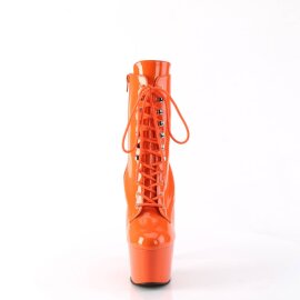 Pleaser ADORE-1020 Plateau Stiefeletten Lack Orange EU-36 / US-6