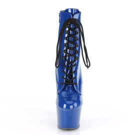 Pleaser ADORE-1020 Plateau Stiefeletten Lack Blau EU-36 /...