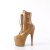 Pleaser ADORE-1020 Plateau Stiefeletten Lack Toffee EU-39 / US-9