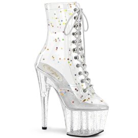Pleaser ADORE-1020C-2 Plateau Stiefeletten Transparent...
