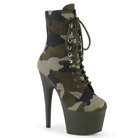 Pleaser ADORE-1020CAMO Plateau Stiefeletten Camouflage...