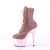 Pleaser ADORE-1020CHRS Plateau Stiefeletten Strass Chrom Rosa EU-39 / US-9